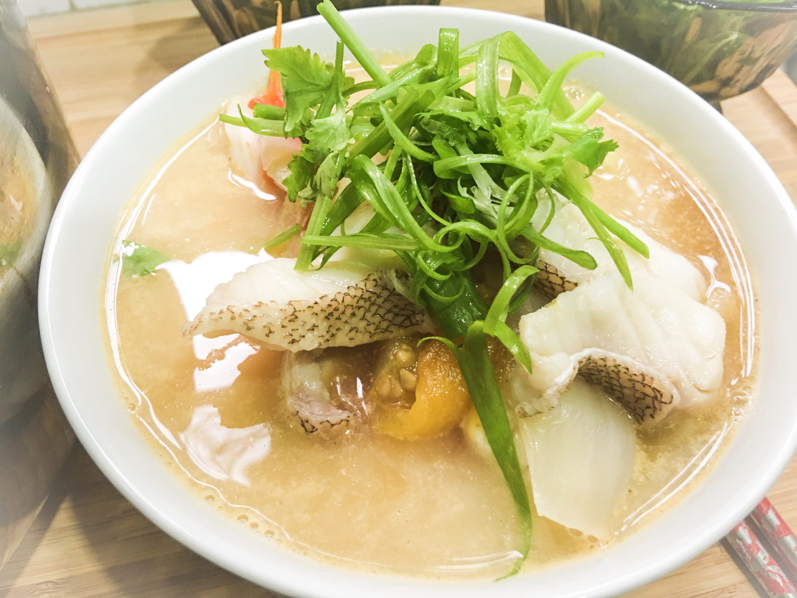 Fish Head Soup with Rice Noodle