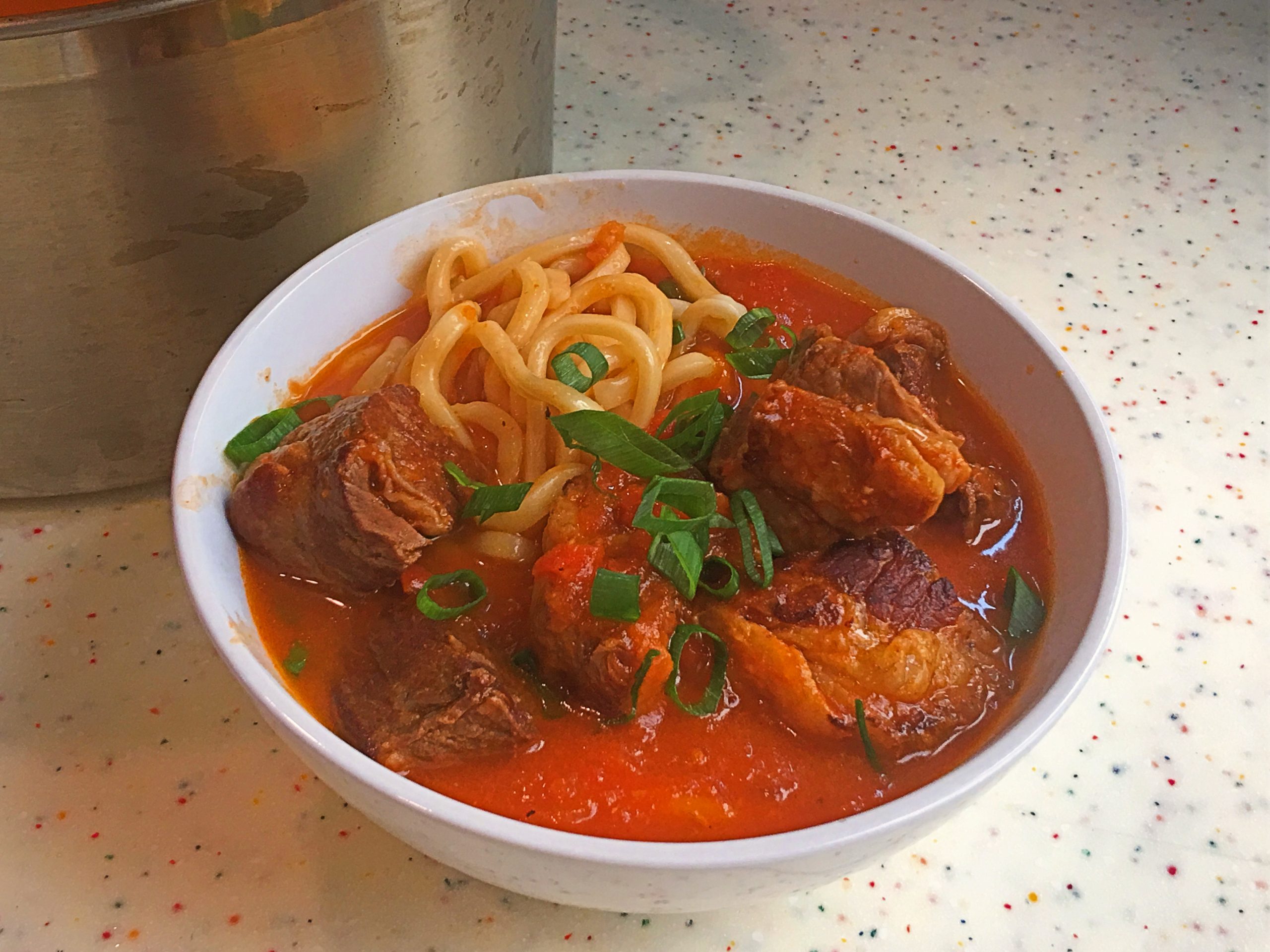 HaiDiLao Tomato Beef Soup Recipe with Noodle